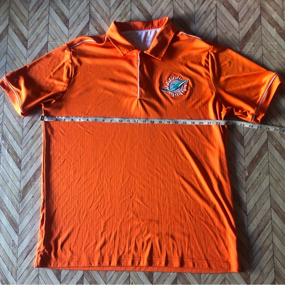 Miami Dolphin’s Men’s Polo. Antigua, Orange, Size XL 100% Polyester - Picture 7 of 7